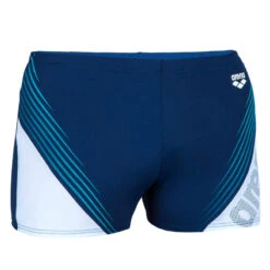 Bañador Hombre Natación Arena Bóxer Azul Marino Blanco Turquesa 7 Bañador Hombre Natación Arena Bóxer Azul Marino Blanco Turquesa -Deporte Total Shop baador hombre natacion arena boxer azul marino blanco turquesa 3