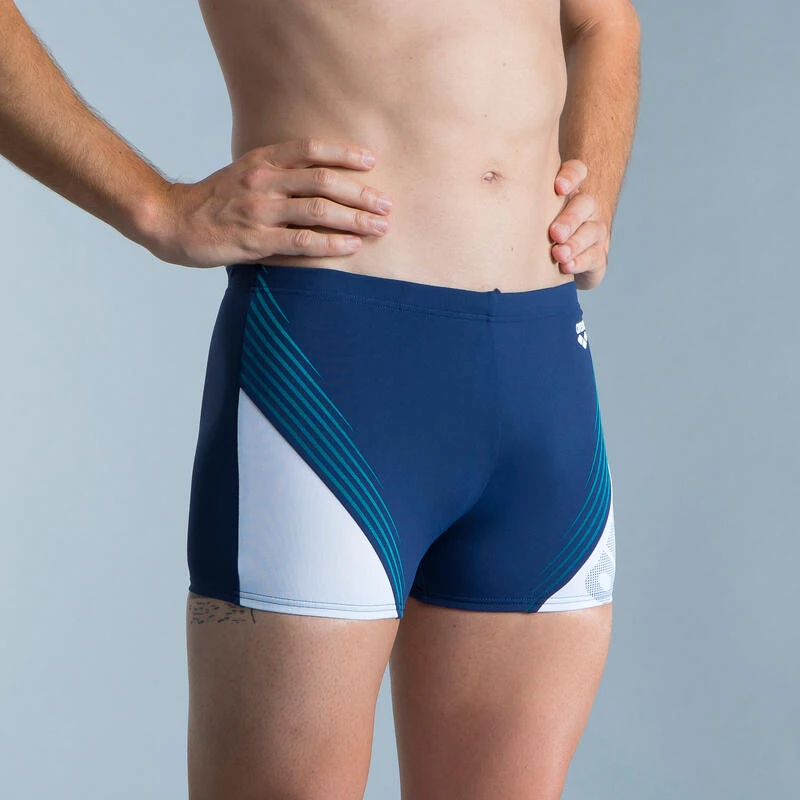 Bañador Hombre Natación Arena Bóxer Azul Marino Blanco Turquesa 1 Bañador Hombre Natación Arena Bóxer Azul Marino Blanco Turquesa