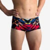 Bañador Hombre Natación Bóxer Nabaiji Negro Rojo