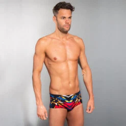 Bañador Hombre Natación Bóxer Nabaiji Negro Rojo -Deporte Total Shop baador hombre natacion boxer nabaiji negro rojo 2