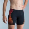 Bañador Hombre Natación Speedo Bóxer Negro Naranja
