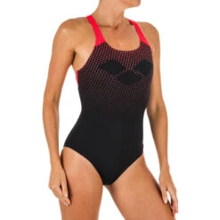 Bañador Mujer Natación Arena Swim Pro Negro Coral