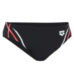 Bañador Slip Natación Arena Negro Blanco Rojo IT*** -Deporte Total Shop baador slip natacion arena negro blanco rojo it 3