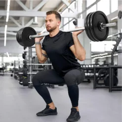 Barra Olímpica 1.8m Diámetro 25mm + 2 Seguros Fitness Tech -Deporte Total Shop barra olimpica 18m diametro 25mm 2 seguros fitness tech 3