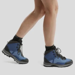 Botas De Montaña Y Trekking Impermeables Mujer Forclaz Trek100 Azul -Deporte Total Shop botas de montaa y trekking impermeables mujer forclaz trek100 azul 4