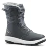 Botas De Nieve Y Apreski Impermeables De Piel Mujer Quechua SH500 U-Warm Gris