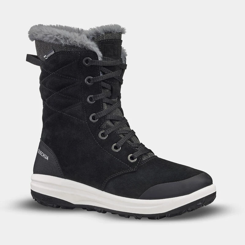 Botas De Nieve Y Apreski Impermeables De Piel Mujer Quechua SH500 U-Warm Gris 5 Botas De Nieve Y Apreski Impermeables De Piel Mujer Quechua SH500 U-Warm Gris - Imagen 5