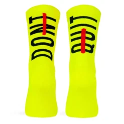 Calcetin Running Unisex Don't Quit, Tricotado Color Neon Amarillo