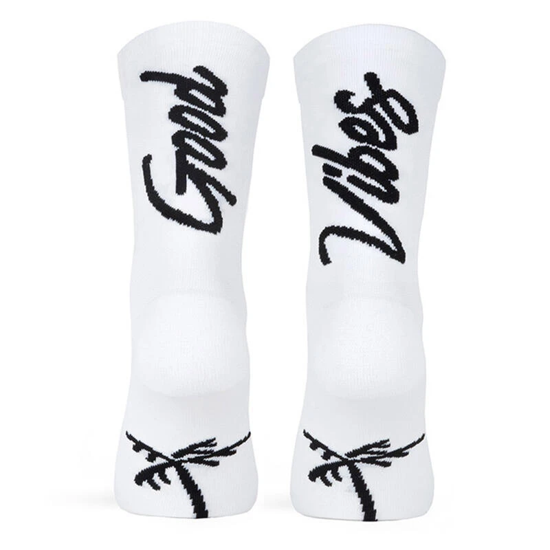 Calcetin Running Unisex Good Vibes, Tricotado Color Blanco 2 Calcetin Running Unisex Good Vibes, Tricotado Color Blanco - Imagen 2