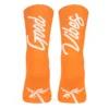 Calcetin Running Unisex Good Vibes, Tricotado Color Naranja