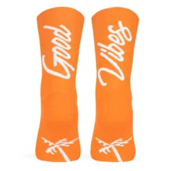 Calcetin Running Unisex Good Vibes, Tricotado Color Naranja