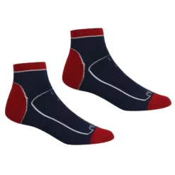 Regatta Calcetines Al Tobillo Samaris Trail Para Hombre Packs De 2 Negro, Acero Oscuro -Deporte Total Shop calcetines al tobillo samaris trail para hombre packs de 2 marino rojo oscuro