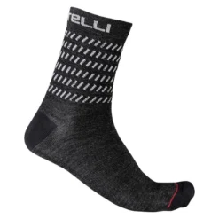 Calcetines Ciclismo Castelli Go 15 Gris-Blanco