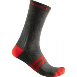 Calcetines Ciclismo Castelli Superleggera 18 Verde - Rojo