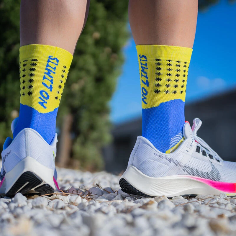 CALCETINES "NO LIMITS" AMARILLO/AZUL DE RUNNING 5 CALCETINES "NO LIMITS" AMARILLO/AZUL DE RUNNING - Imagen 5