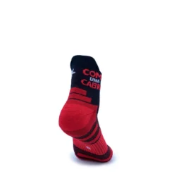 CALCETINES RUNNING TOBILLEROS #COMOUNACABRA Unisex KAMUABU Rojo/negro