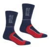 Regatta Calcetines Samaris 2 Season Para Hombre Pack De 2 Marino, Rojo Oscuro