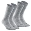Calcetines Térmicos De Trekking Y Montaña Adulto Quechua SH100 Gris 2 Pares