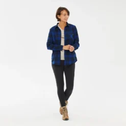 Camisa De Cuadros De Montaña Y Trekking Manga Larga Mujer Forclaz Travel 100 -Deporte Total Shop camisa de cuadros de montaa y trekking manga larga mujer forclaz travel 100 2