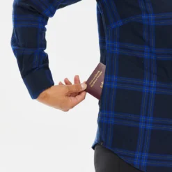 Camisa De Cuadros De Montaña Y Trekking Manga Larga Mujer Forclaz Travel 100 -Deporte Total Shop camisa de cuadros de montaa y trekking manga larga mujer forclaz travel 100 3