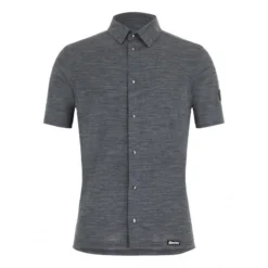 Santini Camisa Técnica Manga Corta Hombre Gravel Gris/Negro