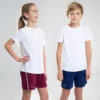 Decathlon Camiseta Atletismo AT 100 Niños Blanco Mangas Cortas Transpirable