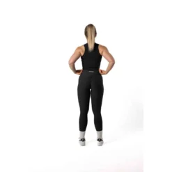 Camiseta Canalada V2 Con Cuello Alto Fitness Negra -Deporte Total Shop camiseta canalada v2 con cuello alto fitness negra 4