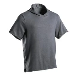 Camiseta De Boxeo Manga Corta Con Capucha Outshock 100 Gris -Deporte Total Shop camiseta de boxeo manga corta con capucha outshock 100 gris 1