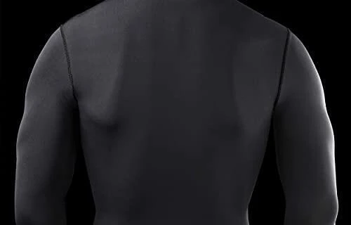 Camiseta De Compresión Manga Larga Con Cuello Alto Para Hombre 3 Camiseta De Compresión Manga Larga Con Cuello Alto Para Hombre - Imagen 3