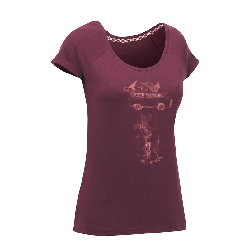 Camiseta De Escalada Y Montaña Manga Corta Mujer Simond Vertika Burdeos 5 Camiseta De Escalada Y Montaña Manga Corta Mujer Simond Vertika Burdeos - Imagen 5