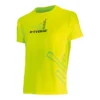 Camiseta De Manga Corta Hombre Fitness Running Cardio Amarillo Fluo