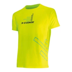 Camiseta De Manga Corta Hombre Fitness Running Cardio Amarillo Fluo