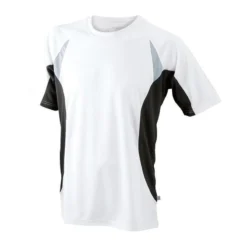Camiseta De Manga Corta Hombre Fitness Running Cardio Blanco