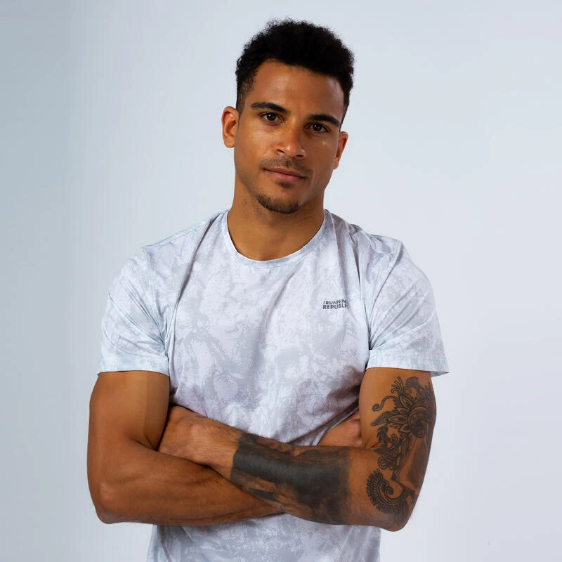 Camiseta De Manga Corta Running De Poliéster Reciclado Hombre TRR Blanca 4 Camiseta De Manga Corta Running De Poliéster Reciclado Hombre TRR Blanca - Imagen 4