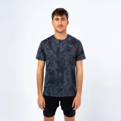 Camiseta De Manga Corta Running De Poliéster Reciclado Hombre TRR Negra