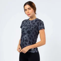 Camiseta De Manga Corta Running Poliéster Reciclado Mujer TRR Animal Print