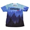 CAMISETA DE RUNNING #BOSQUE Para MUJER - KAMUABU Color AZUL 90grs Manga Corta