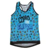 CAMISETA DE RUNNING #COMOUNACABRA Para MUJER - KAMUABU Azul De Tirantes