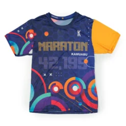 CAMISETA DE RUNNING #MARATON 2.0 RUN Para MUJER - KAMUABU Color AZUL 90grs