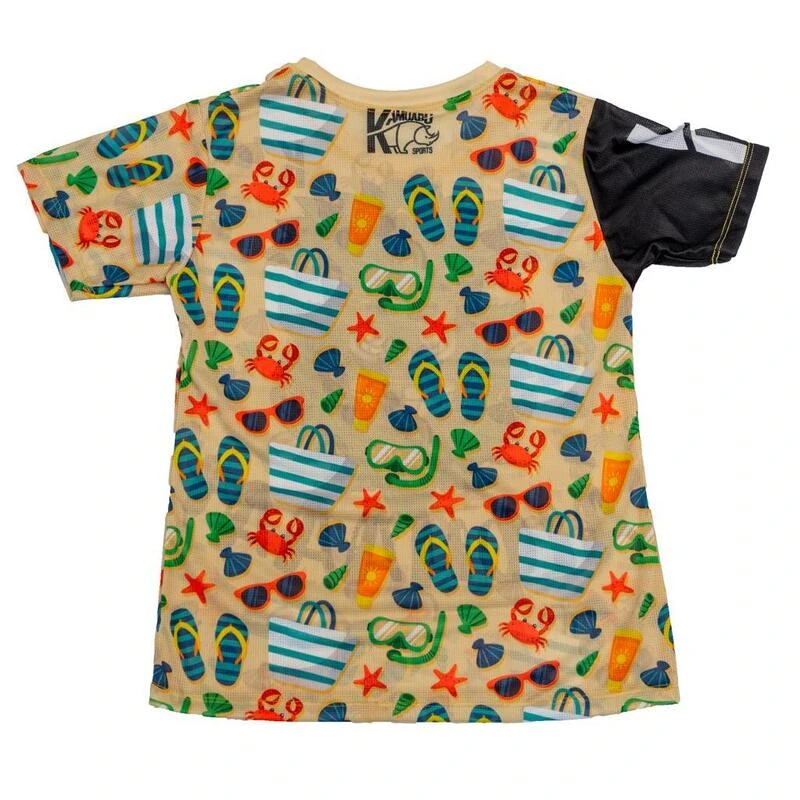 CAMISETA DE RUNNING #SANDBEACH Para MUJER - KAMUABU Color Arena 90grs 2 CAMISETA DE RUNNING #SANDBEACH Para MUJER - KAMUABU Color Arena 90grs - Imagen 2