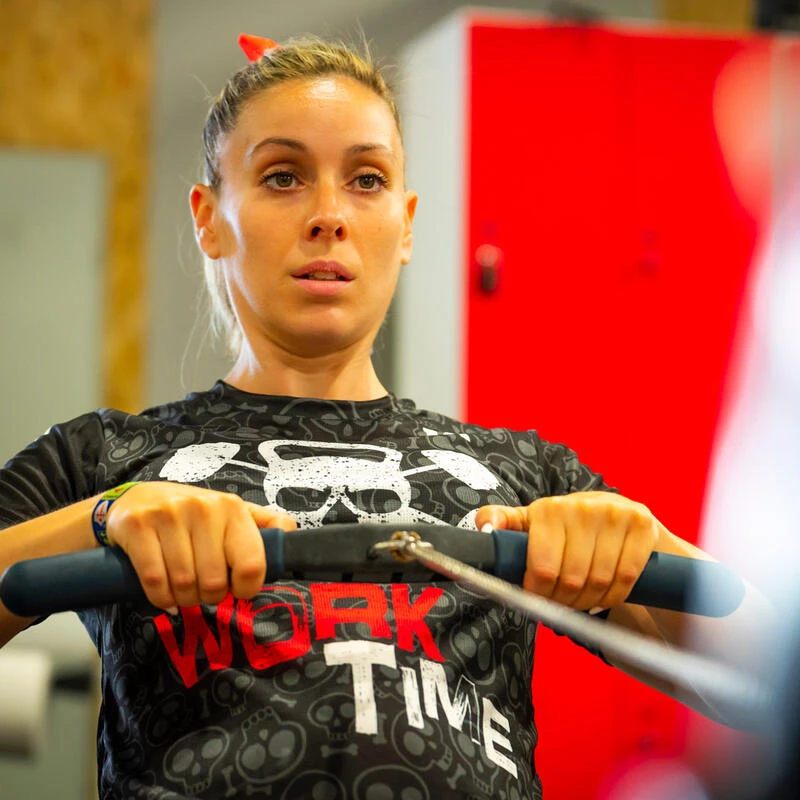 CAMISETA DE RUNNING #WORKTIME Para MUJER - KAMUABU Color Negra 90grs 4 CAMISETA DE RUNNING #WORKTIME Para MUJER - KAMUABU Color Negra 90grs - Imagen 4