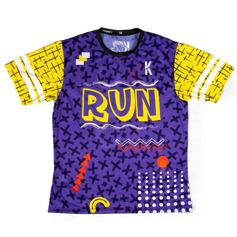 CAMISETA DE RUNNING #XXO RUN Para HOMBRE - KAMUABU Color MORADA 90grs 1 CAMISETA DE RUNNING #XXO RUN Para HOMBRE - KAMUABU Color MORADA 90grs