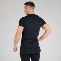 Camiseta Manga Corta Hombre Musculación Domyos Chest Day Negra -Deporte Total Shop camiseta manga corta hombre musculacion domyos chest day negra 4