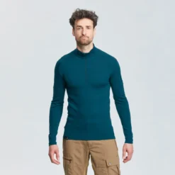 Camiseta Montaña Y Trekking Lana Merina Con Cremallera Hombre Forclaz MT500 -Deporte Total Shop camiseta montaa y trekking lana merina con cremallera hombre forclaz mt500 5