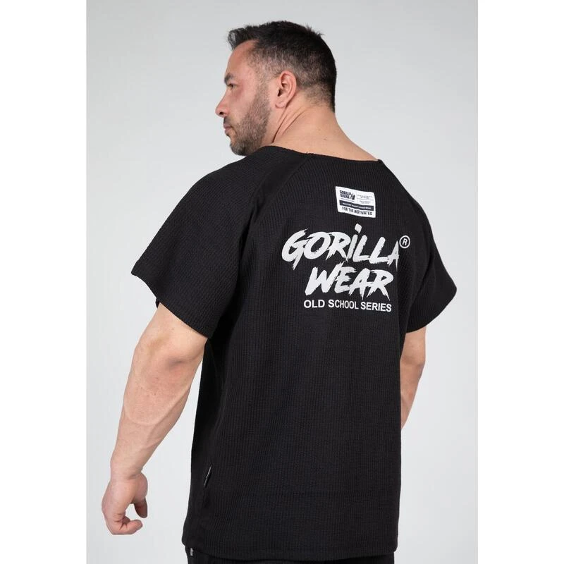 Camiseta Musculación Manga Corta Hombre GORILLA WEAR Agustine Old School Marrón 2 Camiseta Musculación Manga Corta Hombre GORILLA WEAR Agustine Old School Marrón - Imagen 2