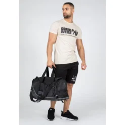 Camiseta Musculación Manga Corta Hombre GORILLA WEAR Classic Beige -Deporte Total Shop camiseta musculacion manga corta hombre gorilla wear classic beige 2