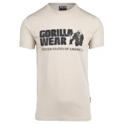 Camiseta Musculación Manga Corta Hombre GORILLA WEAR Classic Beige -Deporte Total Shop camiseta musculacion manga corta hombre gorilla wear classic beige 4