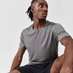 Kalenji Camiseta Running Dry+ Hombre Azul Oscuro Transpirable -Deporte Total Shop camiseta running dry hombre gris granito transpirable