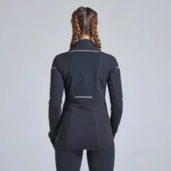 Camiseta Running Manga Larga Cremallera Mujer Kiprun Warm Negro Coral -Deporte Total Shop camiseta running manga larga cremallera mujer kiprun warm negro coral 2