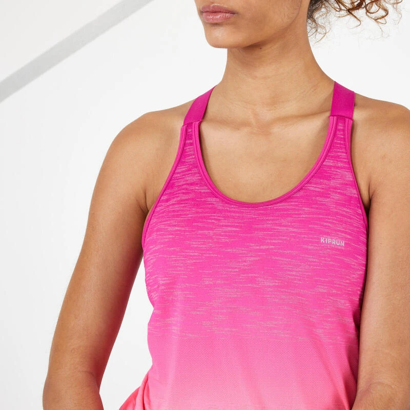 Camiseta Running Sin Mangas Sujetador Integrado Mujer Kiprun Care Rosa Degradado 5 Camiseta Running Sin Mangas Sujetador Integrado Mujer Kiprun Care Rosa Degradado - Imagen 5